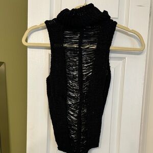 IAmGia Black Sleeveless Knit Top